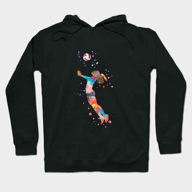 Volleyball girl Hoodie by RosaliArt